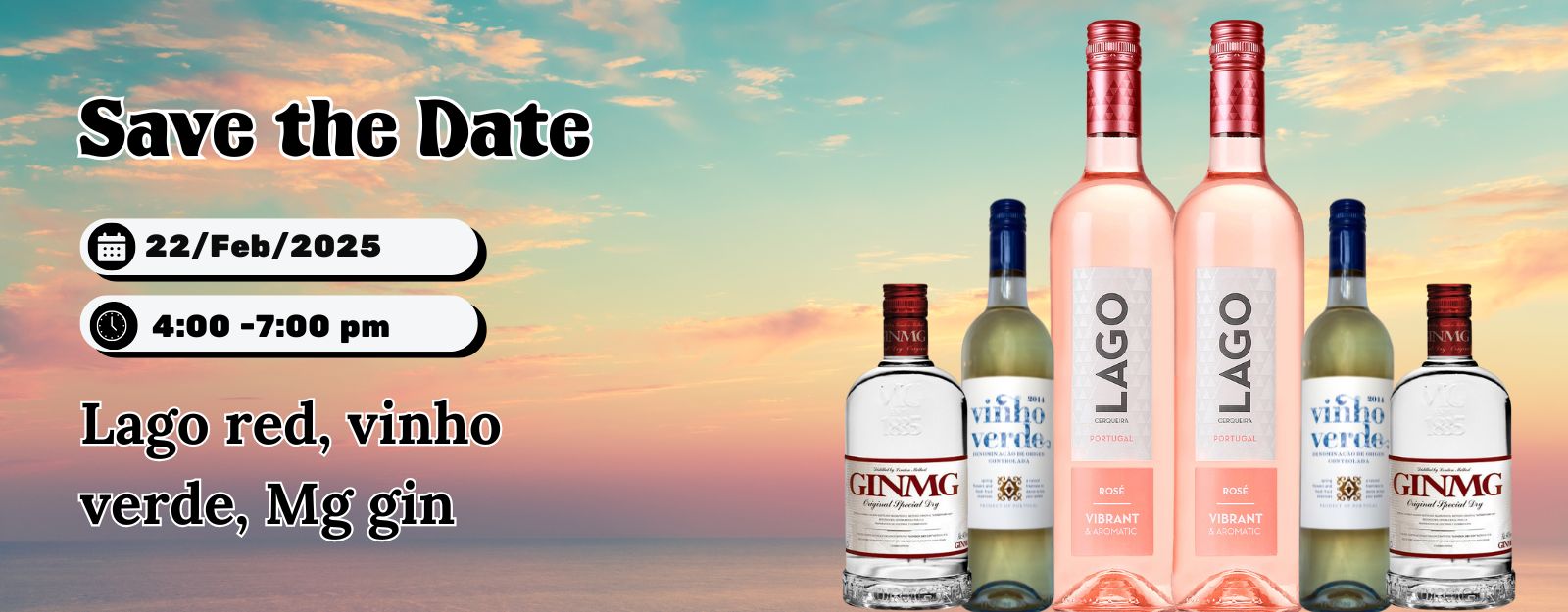 Lago Red, Vinho Verde & MG Gin Tasting